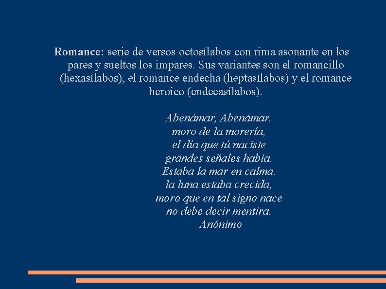 Principales estrofas en castellano 1 Estrofas de dos