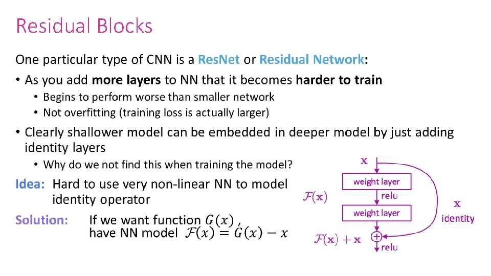 Residual Blocks • 