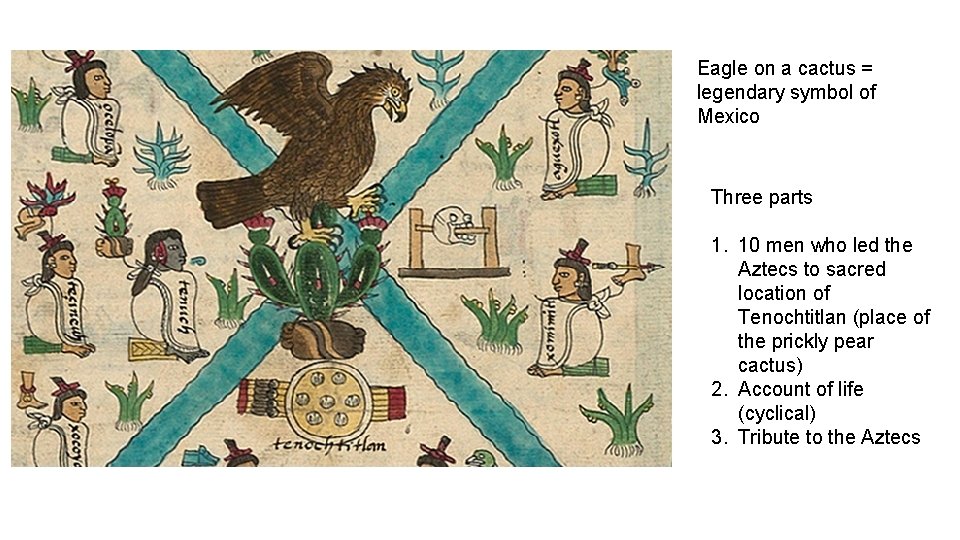 Eagle on a cactus = legendary symbol of Mexico Three parts 1. 10 men