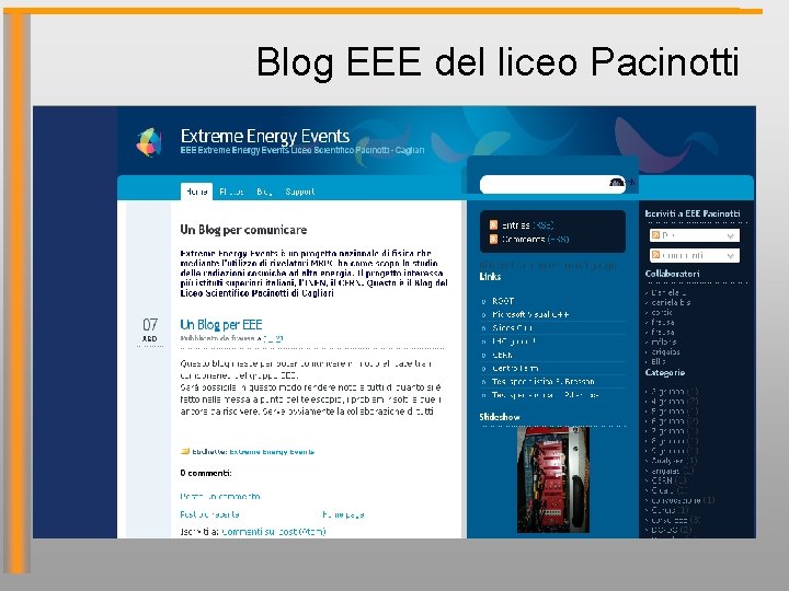 Blog EEE del liceo Pacinotti 