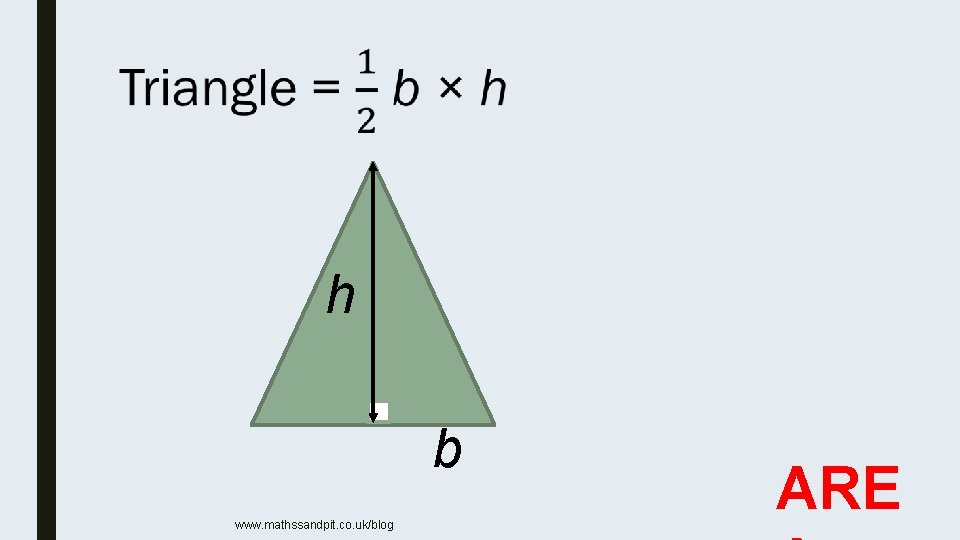  h b www. mathssandpit. co. uk/blog ARE 