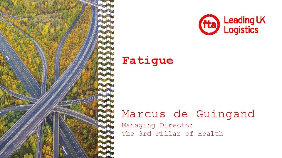 Fatigue Marcus de Guingand Managing Director The 3 rd Pillar of Health Fatigue Marcus de Guingand Managing Director The 3 rd Pillar of Health