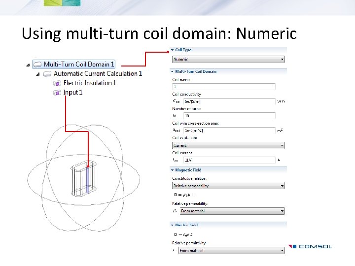 Using multi-turn coil domain: Numeric 