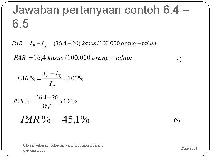 Jawaban pertanyaan contoh 6. 4 – 6. 5 (4) (5) 32 Ukuran-ukuran frekuensi yang
