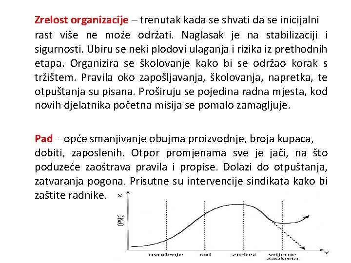 Zrelost organizacije – trenutak kada se shvati da se inicijalni rast više ne može