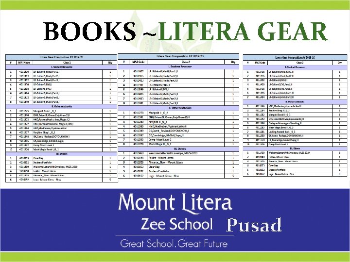 BOOKS ~LITERA GEAR Pusad 