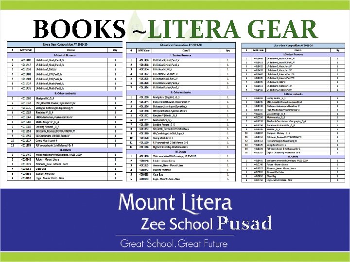 BOOKS ~LITERA GEAR Pusad 