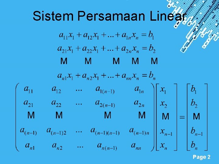 Sistem Persamaan Linear Powerpoint Templates Page 2 