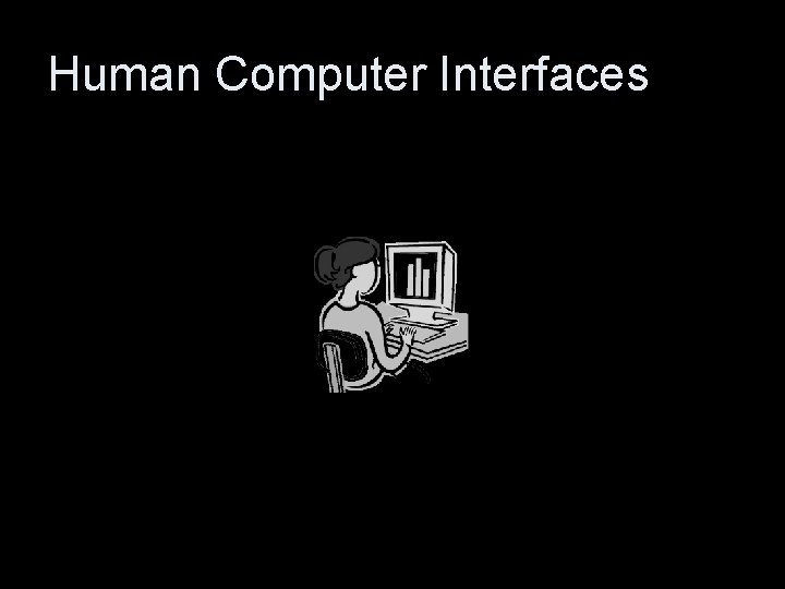 Human Computer Interfaces 