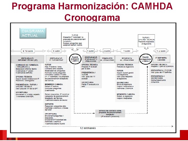 Programa Harmonización: CAMHDA Cronograma 