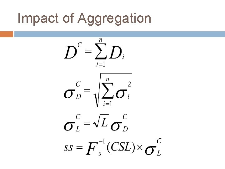 Impact of Aggregation 