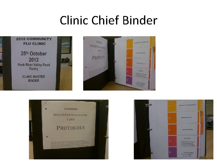 Clinic Chief Binder 