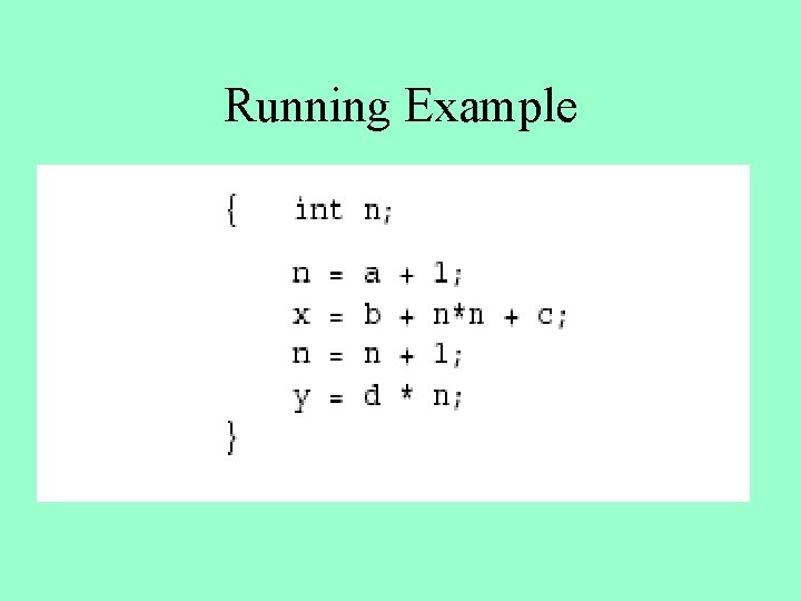 Running Example 