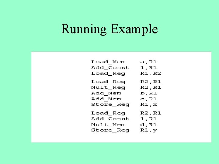 Running Example 