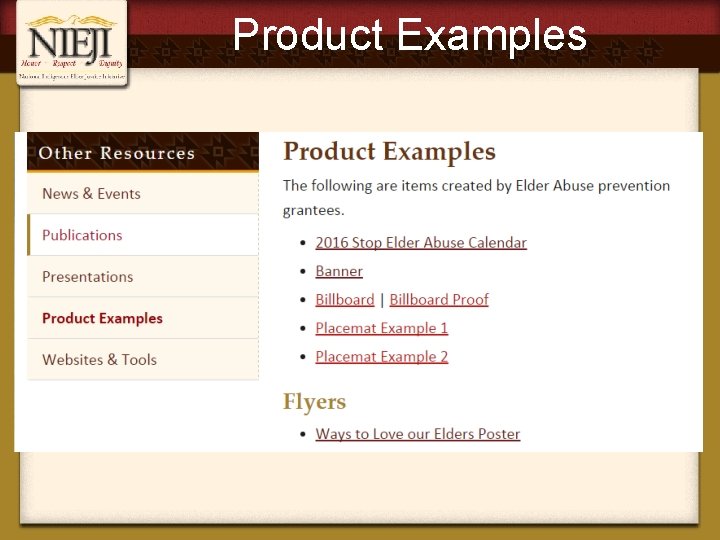 Product Examples 