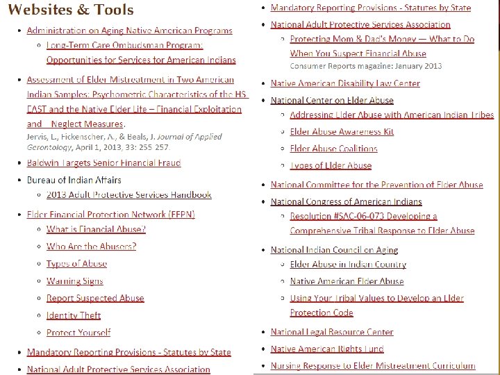 Webpages & Tools 