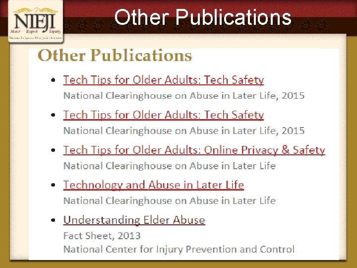 Other Publications 