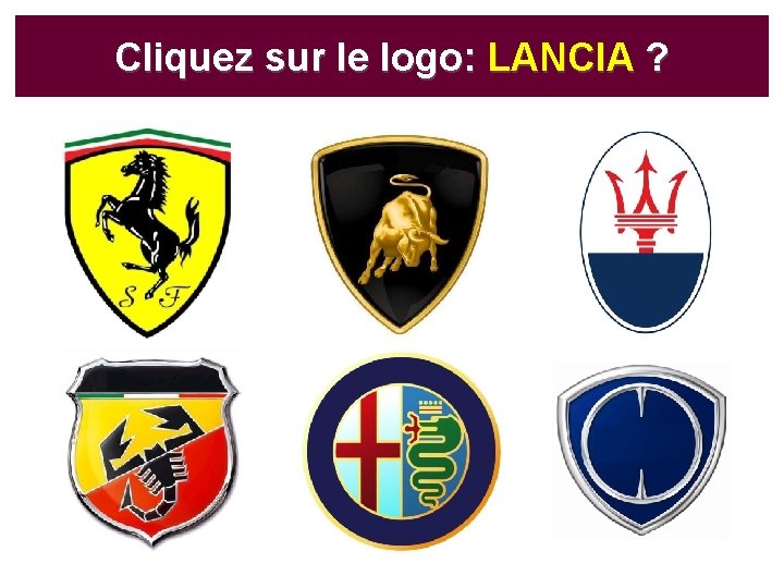 Cliquez sur le logo: LANCIA ? 