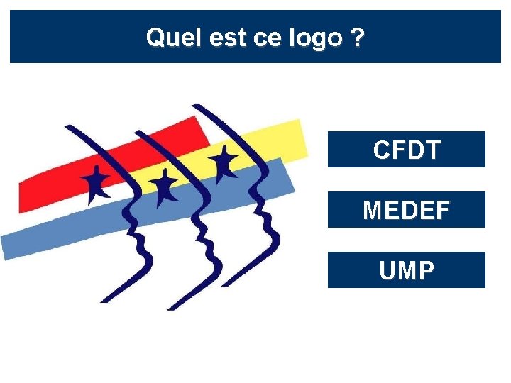 Quel est ce logo ? CFDT MEDEF UMP 