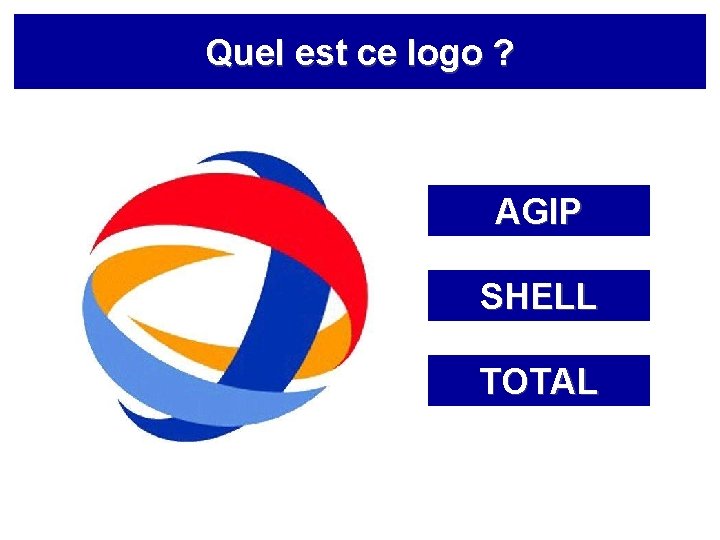 Quel est ce logo ? AGIP SHELL TOTAL 