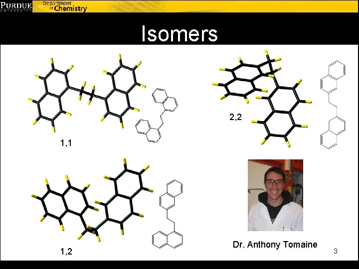 Isomers 2, 2 1, 1 1, 2 Dr. Anthony Tomaine 3 