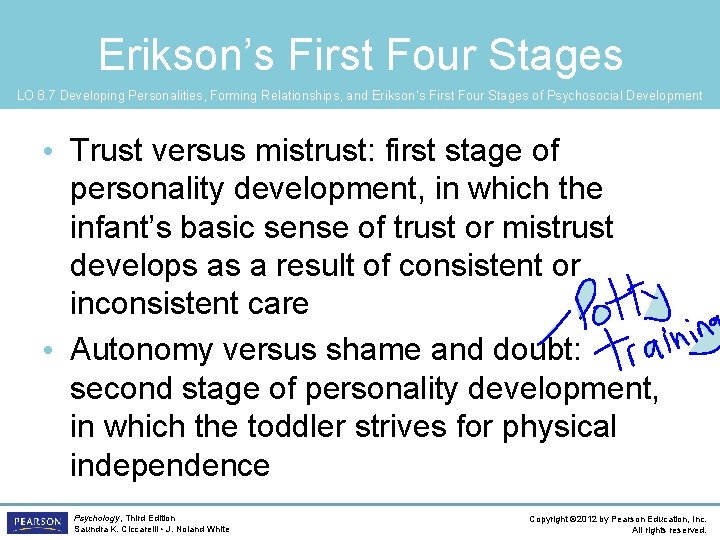 Erikson’s First Four Stages LO 8. 7 Developing Personalities, Forming Relationships, and Erikson’s First