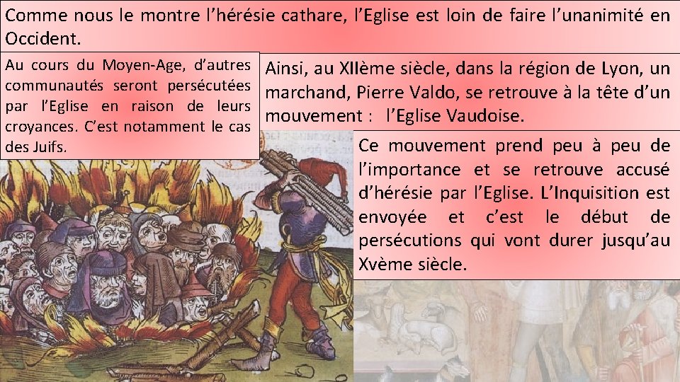 Comme nous le montre l’hérésie cathare, l’Eglise est loin de faire l’unanimité en Occident.