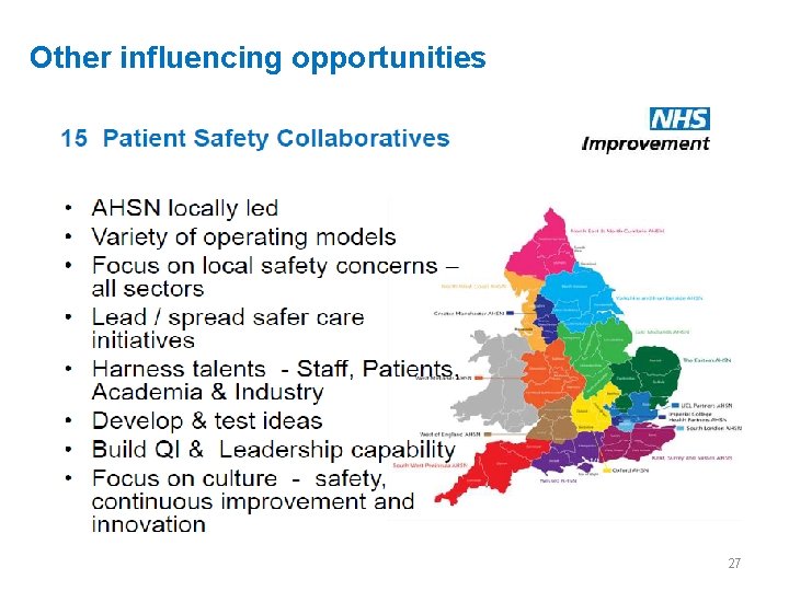 Other influencing opportunities 27 Other influencing opportunities 27