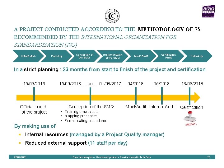 A PROJECT CONDUCTED ACCORDING TO THE METHODOLOGY OF 7 S RECOMMENDED BY THE INTERNATIONAL A PROJECT CONDUCTED ACCORDING TO THE METHODOLOGY OF 7 S RECOMMENDED BY THE INTERNATIONAL