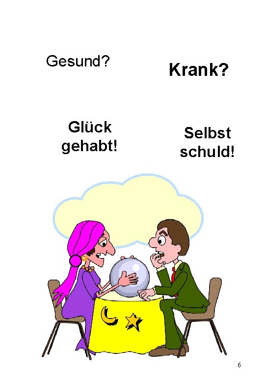 Gesund? Glück gehabt! Krank? Selbst schuld! 6 