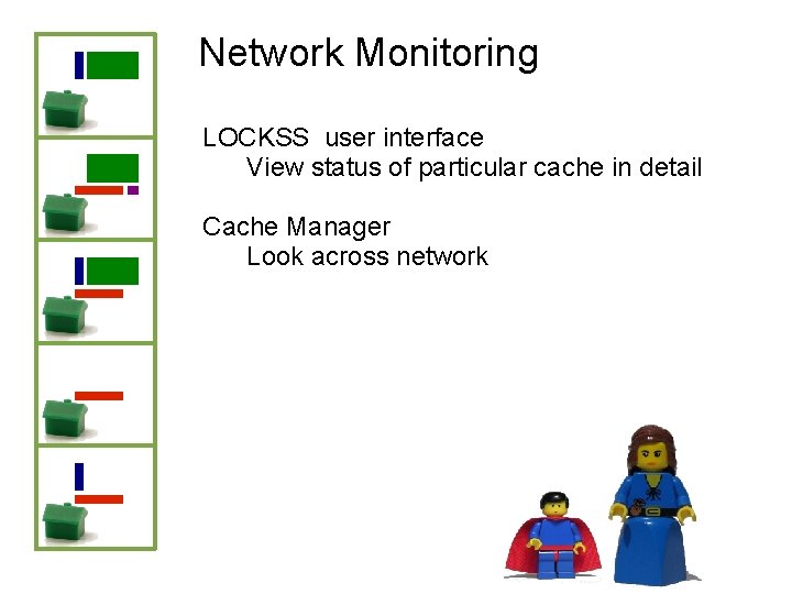Network Monitoring LOCKSS user interface View status of particular cache in detail Cache Manager
