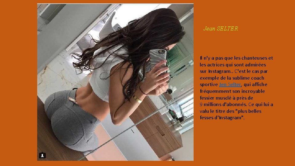 Jean SELTER Il n'y a pas que les chanteuses et les actrices qui sont