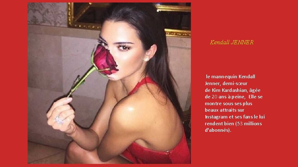 Kendall JENNER le mannequin Kendall Jenner, demi-sœur de Kim Kardashian, âgée de 20 ans