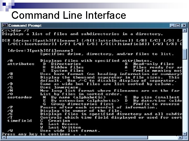 Command Line Interface 7 