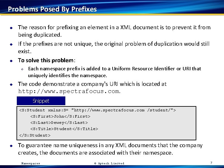 Problems Posed By Prefixes u u u The reason for prefixing an element in