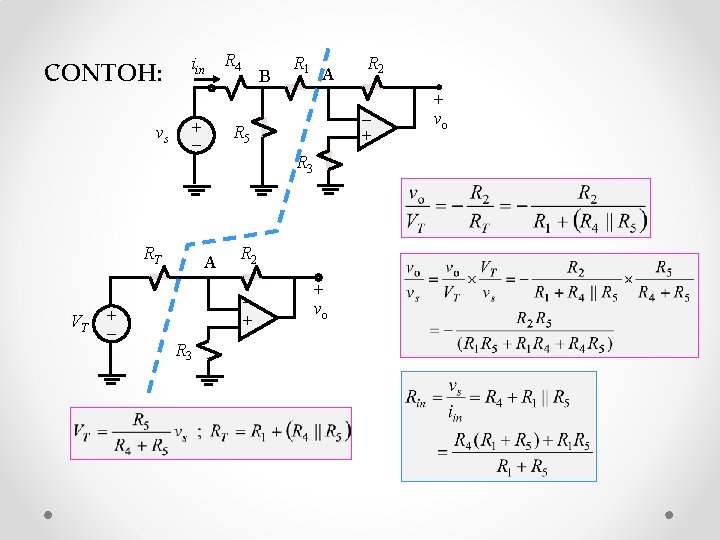 CONTOH: vs iin + RT VT + R 4 B A R 3 R CONTOH: vs iin + RT VT + R 4 B A R 3 R