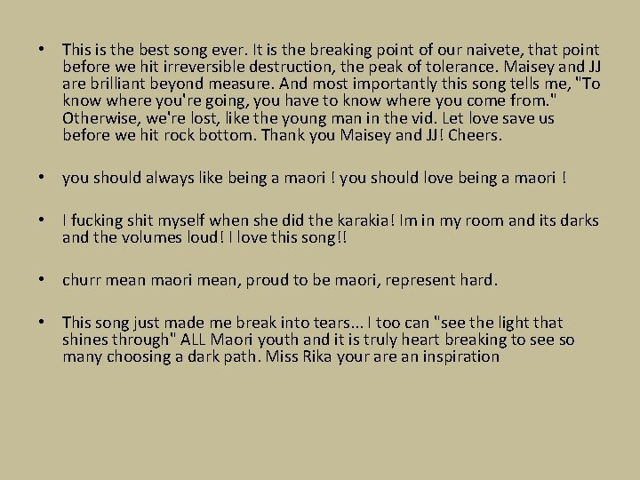 • This is the best song ever. It is the breaking point of • This is the best song ever. It is the breaking point of