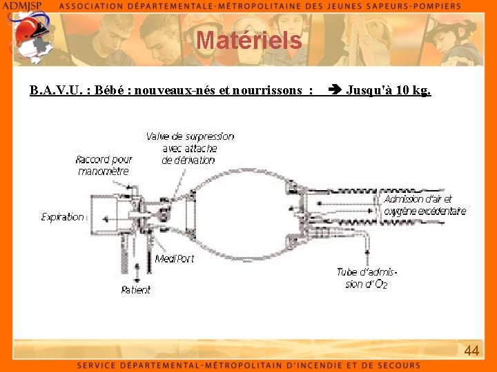 Matériels B. A. V. U. : Bébé : nouveaux-nés et nourrissons : Jusqu'à 10