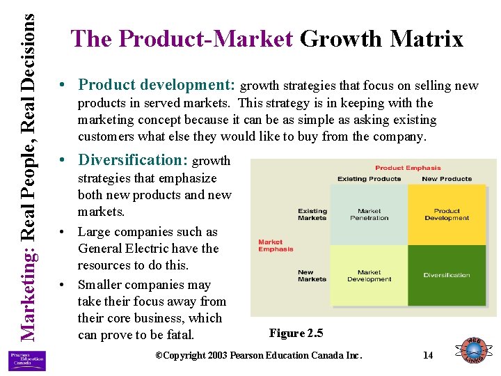 Marketing: Real People, Real Decisions The Product-Market Growth Matrix • Product development: growth strategies