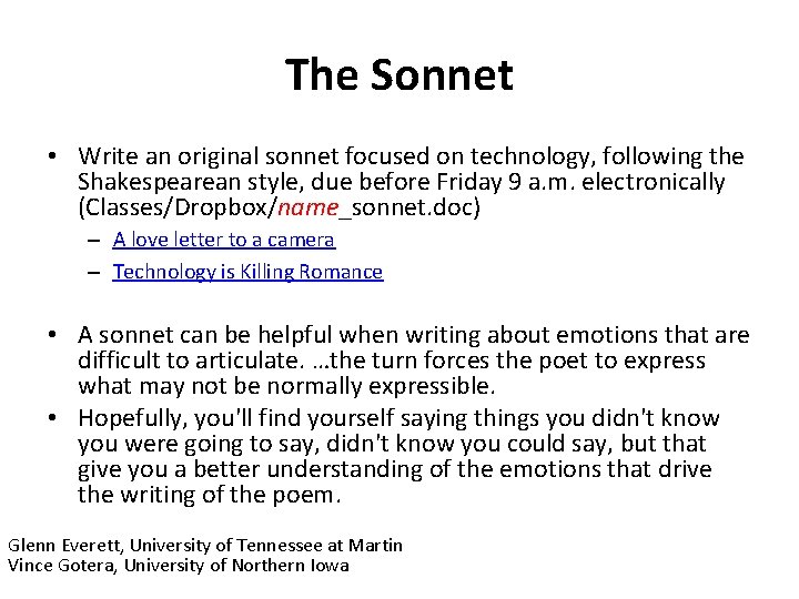 The Sonnet • Write an original sonnet focused on technology, following the Shakespearean style,