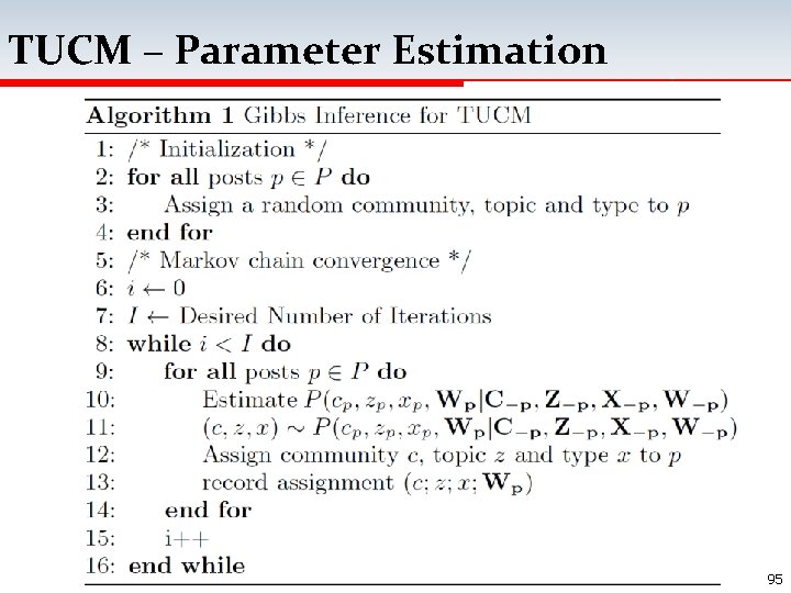 TUCM – Parameter Estimation 95 