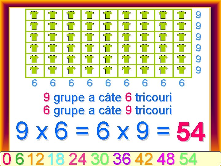 9 9 9 6 6 6 6 6 9 grupe a câte 6 tricouri