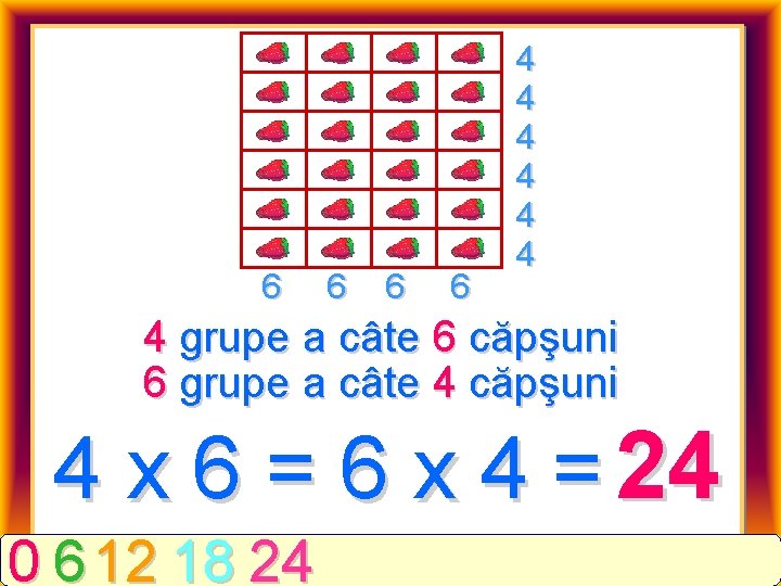 6 6 4 4 4 4 grupe a câte 6 căpşuni 6 grupe a