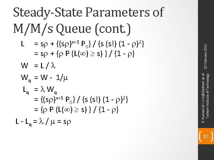 R. Rumani M / rrm@ittelkom. ac. id Telkom Institute of Technology = sr +