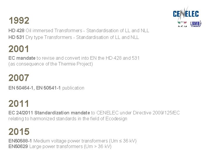 1992 HD 428 Oil immersed Transformers - Standardisation of LL and NLL HD 531