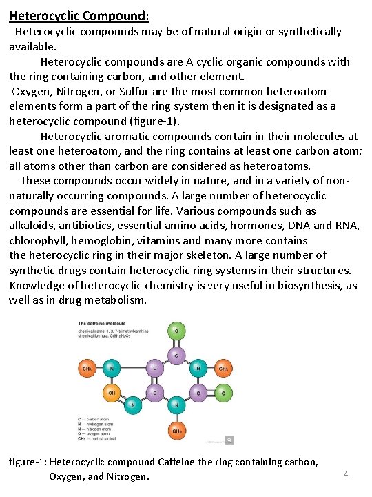 Heterocyclic Compound: Heterocyclic compounds may be of natural origin or synthetically available. Heterocyclic compounds Heterocyclic Compound: Heterocyclic compounds may be of natural origin or synthetically available. Heterocyclic compounds