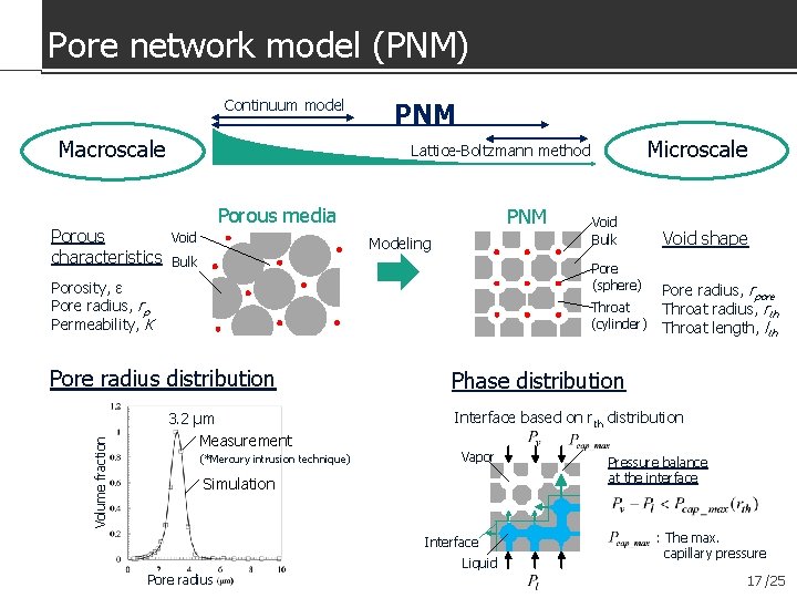 Pore network model (PNM) Continuum model Macroscale Porous characteristics PNM Porous media Void PNM