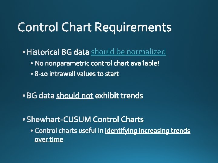 should be normalized 