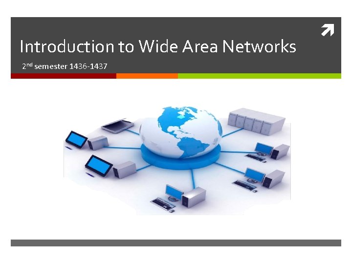 Introduction to Wide Area Networks 2 nd semester 1436 -1437 
