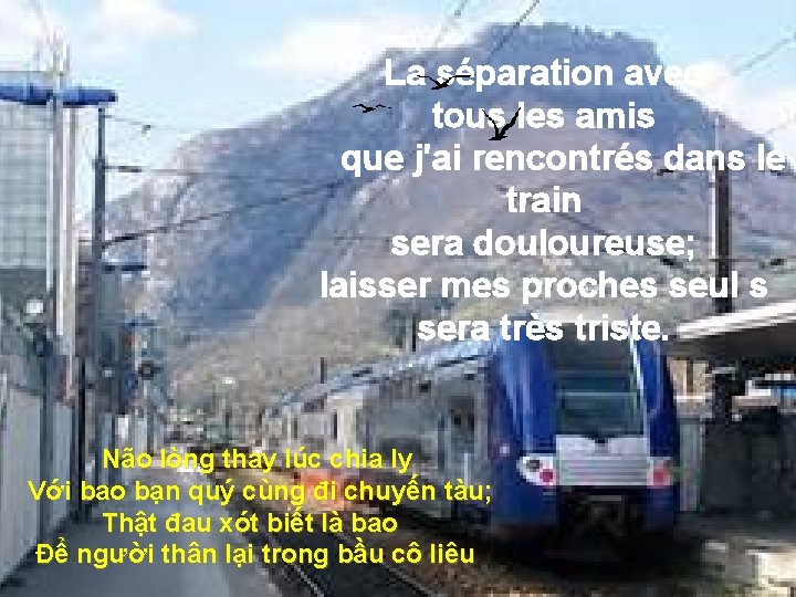 La séparation avec tous les amis que j'ai rencontrés dans le train sera douloureuse;